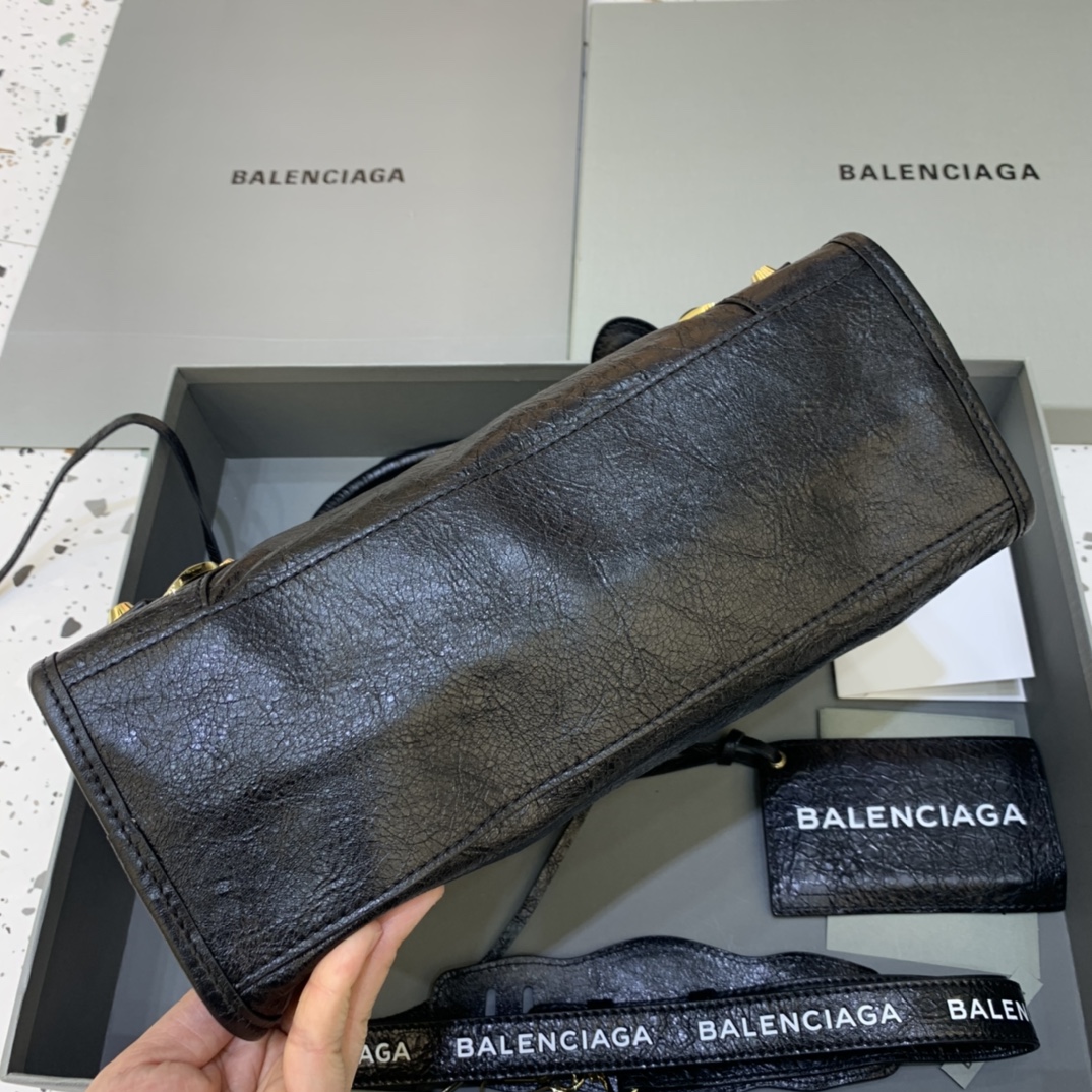 Balenciaga Classic City Small Handbag Shoulder Bag Black/Gold